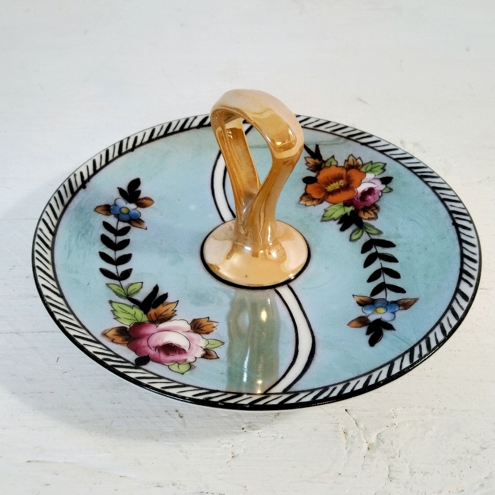 Hand painted Morimura Noritake lusterware dish